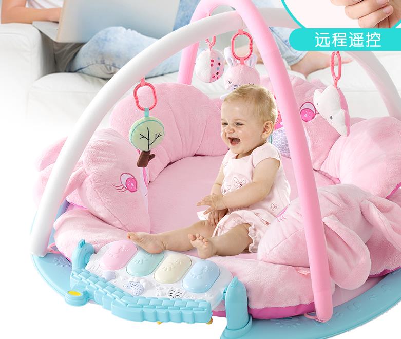 Baby Play Gym With Rabbit Mat