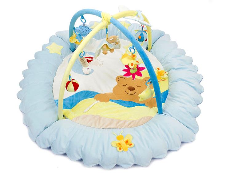 Tapis de jeu pour bébé avec ours berceau