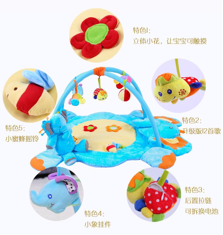 Baby Play Gym With Elephant Mat